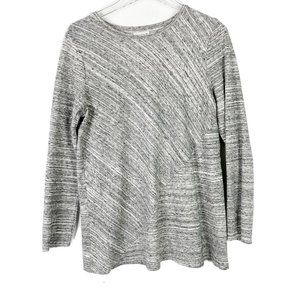 Pure Jill J. Jill Space Dye Tunic Sweater Gray Long Sleeves Size Medium M A942